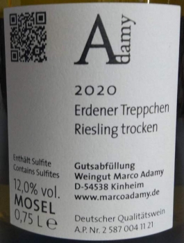 Erdener Treppchen Riesling trocken weiss 2020 75cL